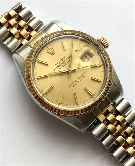 rolex datejust 16013 gold steel|Rolex 16013 years made.